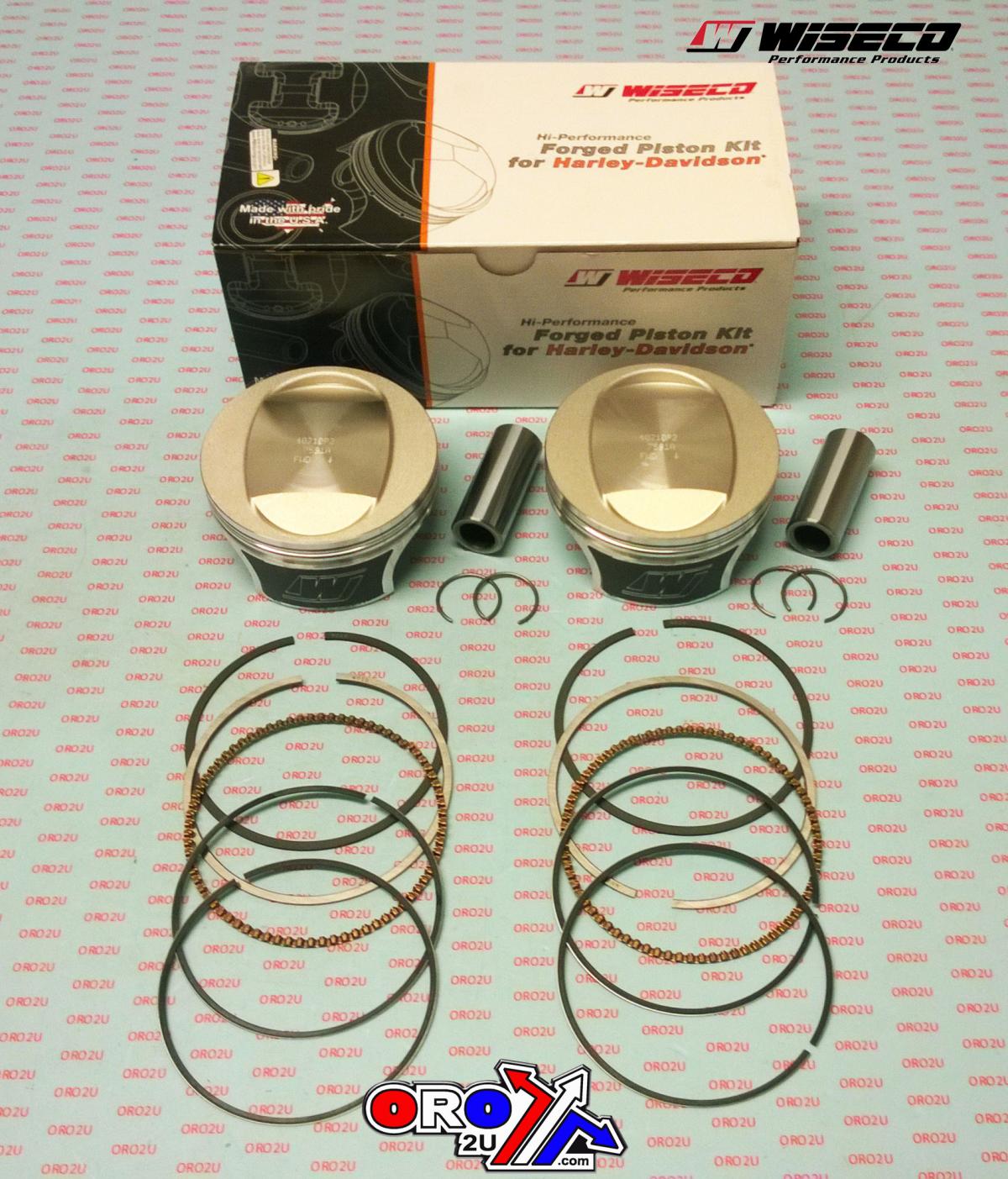 WISECO PISTON KIT P1, HARLEY DAVIDSON TWIN CAM 07-12 96 to 103cid 10.5:1 CR