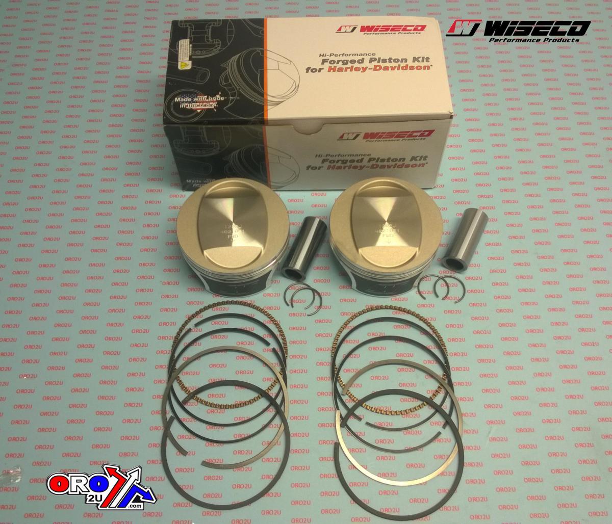 WISECO PISTON KIT P2, HARLEY DAVIDSON TWIN CAM 07-12 96 to 103cid 10.5:1 CR
