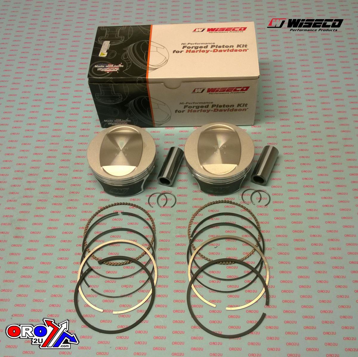 WISECO PISTON KIT PS, HARLEY DAVIDSON TWIN CAM 07-12 96 to 106cid 10.5:1 CR