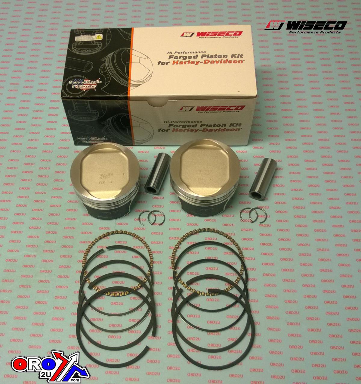 WISECO 3.527" PISTON KIT HARLEY DAVIDSON SPORTSTER 1200 86-10, 9.5:1 CR