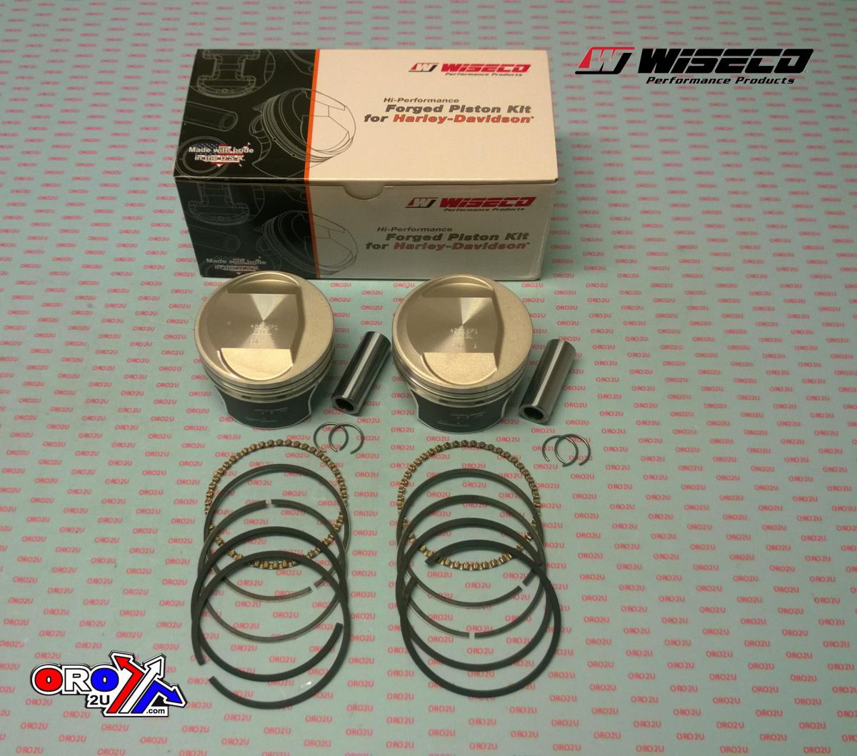 WISECO 3.4955" PISTON KIT P1, HARLEY DAVIDSON 1340 EVO 85-99 Domed 10.0:1 CR