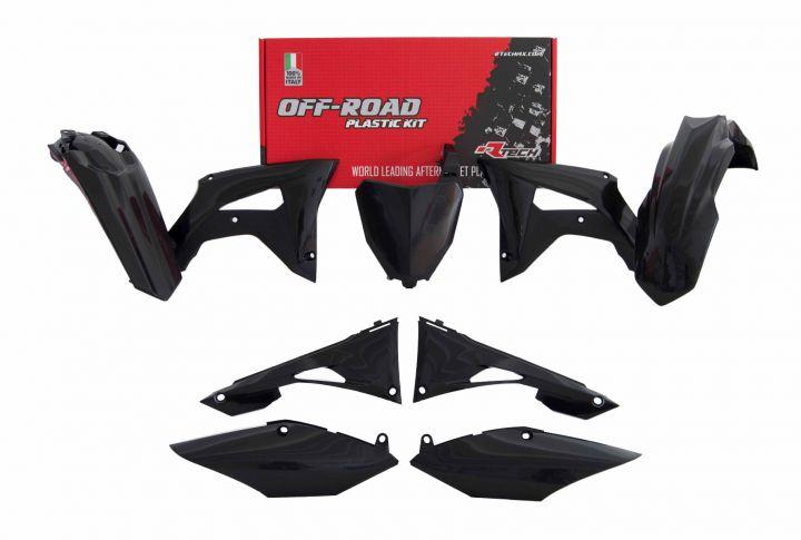 R-TECH BLACK PLASTIC KIT HONDA CRF250R 2019-2021, CRF450R 2019-2020