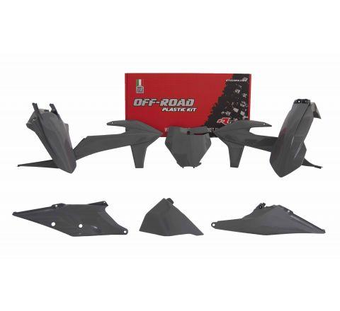 R-TECH QUANTUM GREY PLASTIC KIT/6 KTM SX/SX-F/XC/XC-F 2019-2022
