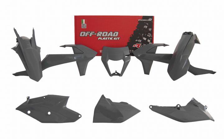 R-TECH GREY PLASTIC KIT/6 KTM EXC/EXC-F 250-500 17-19, XC-W 125/150 17-19