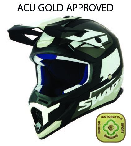 SWAP'S MX HELMET XL 62 BLACK/WHITE, !! ACU GOLD APPROVED !!