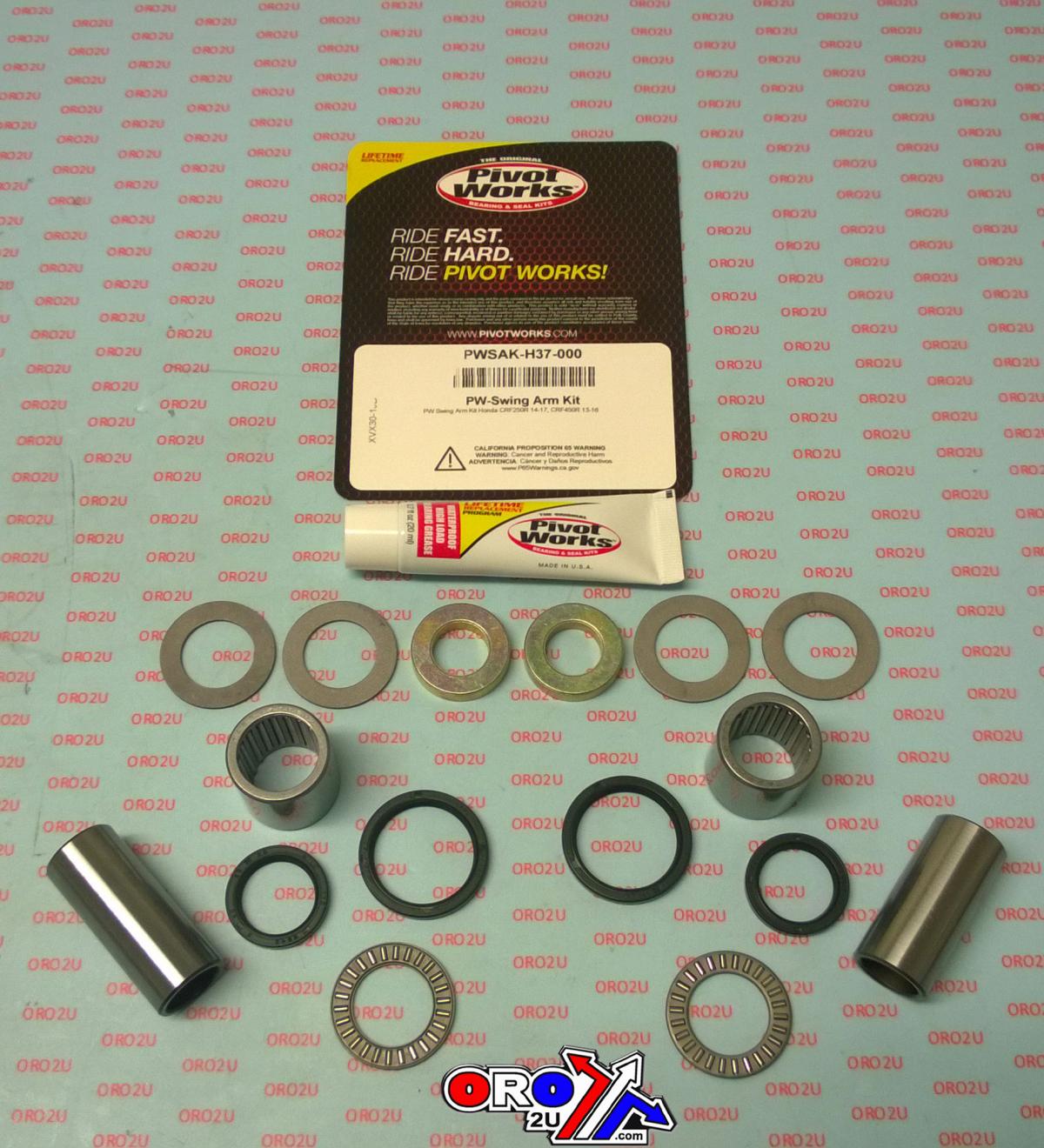 SWINGARM BEARING KIT CRF250R 14-17, CRF450R 13-16, PIVOT WORKS PWSAK-H37-000