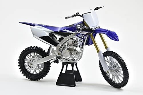 NEWRAY DIE CAST MODEL YAMAHA YZ450F 2017, BLUE AND WHITE, SCALE 1:6