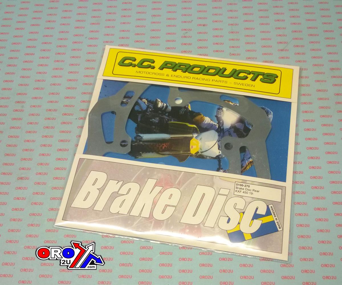 DISC BRAKE REAR KAWASAKI KX450F 19-23, CC PRODUCTS 5100-270