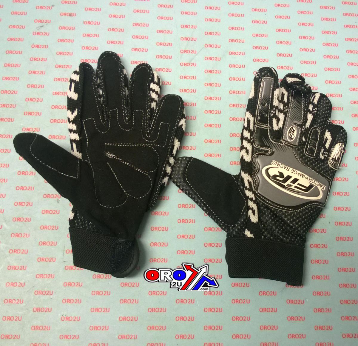 FIR BLACK YOUTH MX GLOVES, Size 2