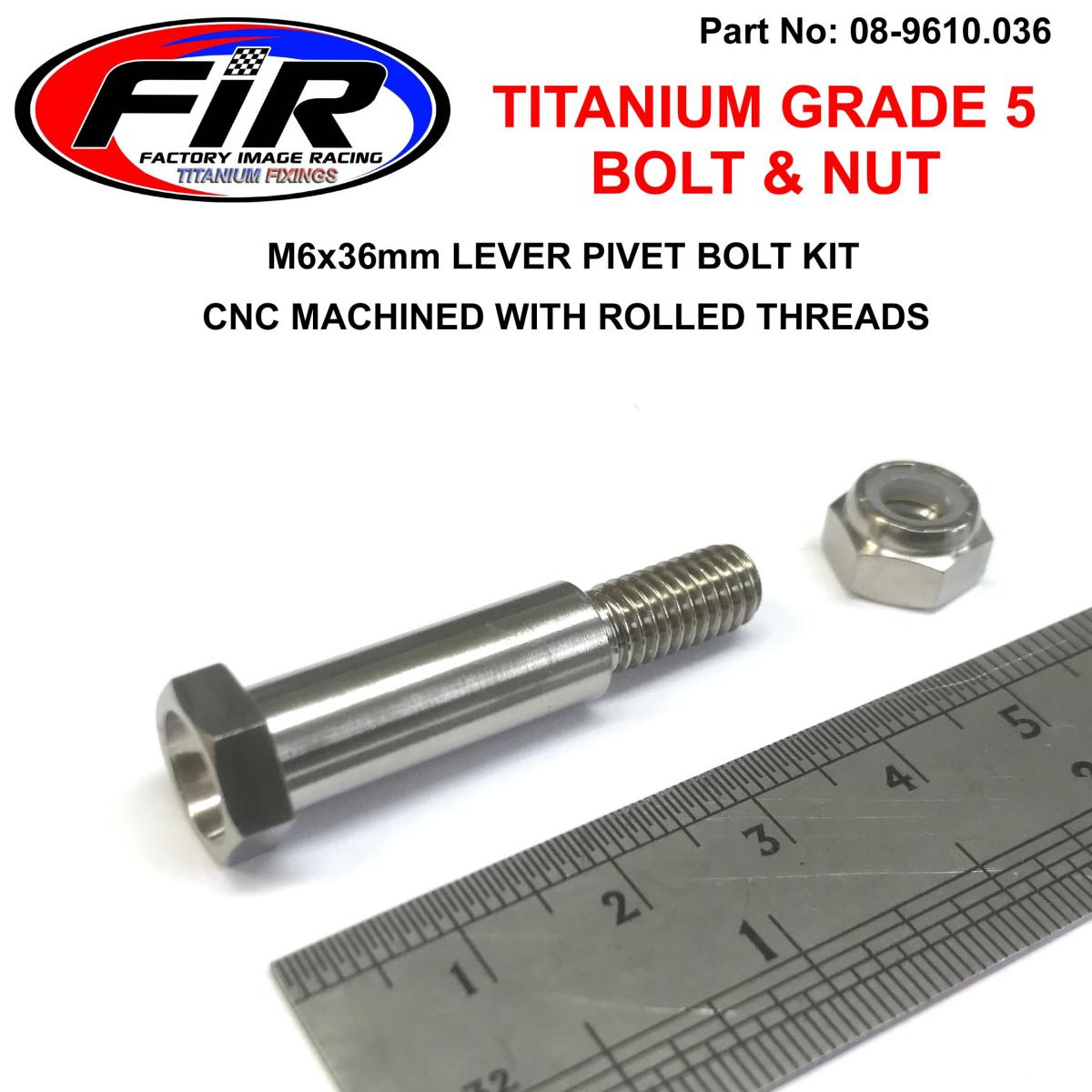 TITANIUM GR5 CLUTCH LEVER PIVOT BOLT KIT HONDA, 90114-166-006 90114-MEN-J01