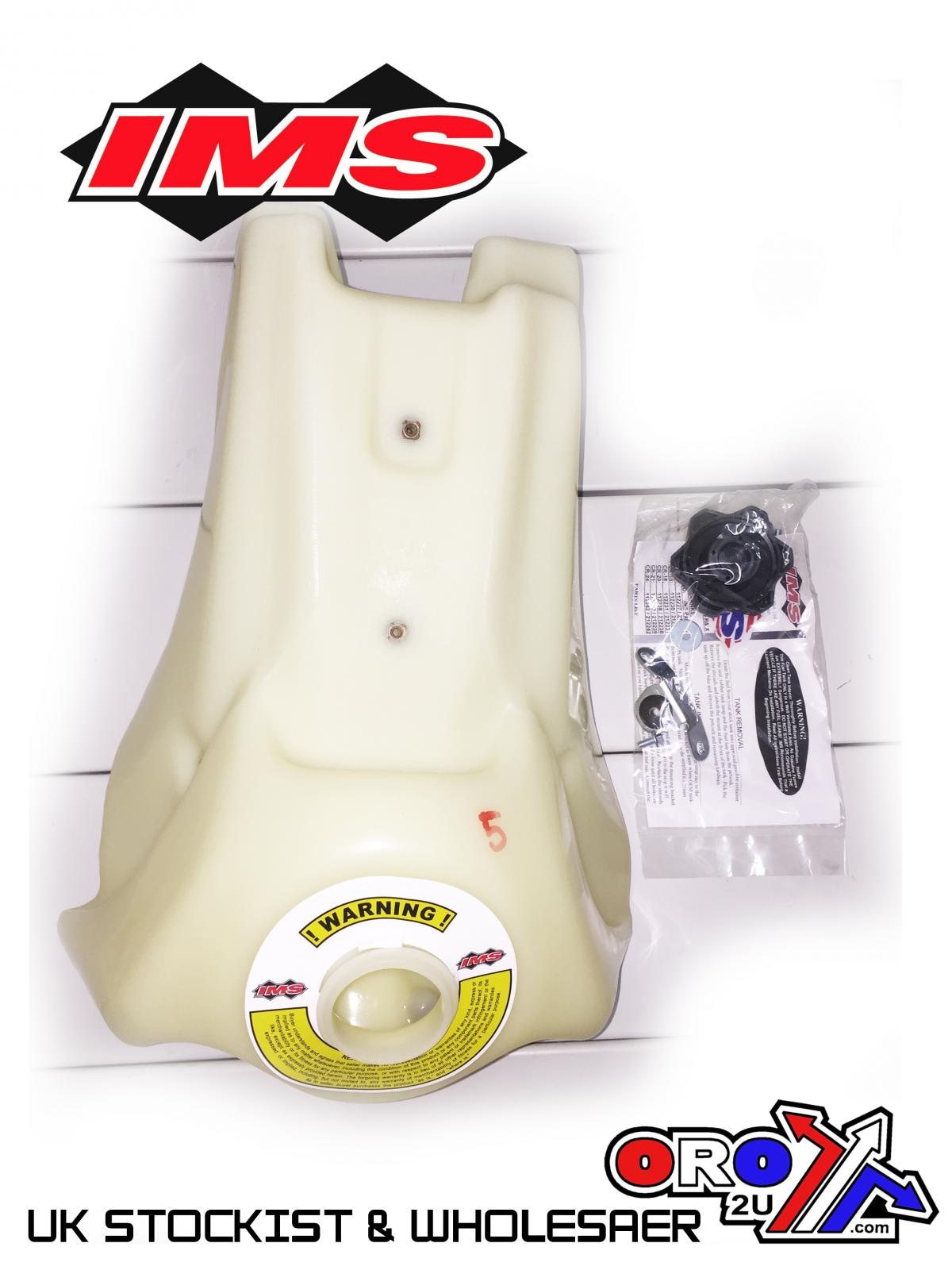 IMS Natural 3.5 gal Fuel Tank+Screw Cap Honda CR125/250 2000-2001