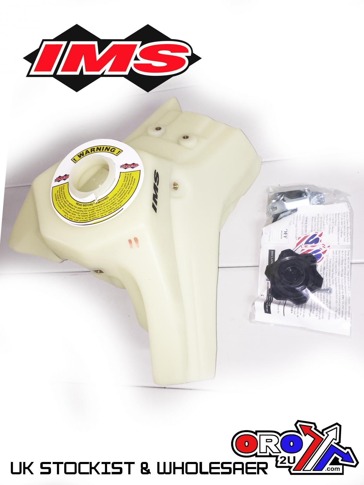 IMS Natural 2.4 gal Fuel Tank+Screw Cap Honda CRF250R 18-21, CRF450R 17-22