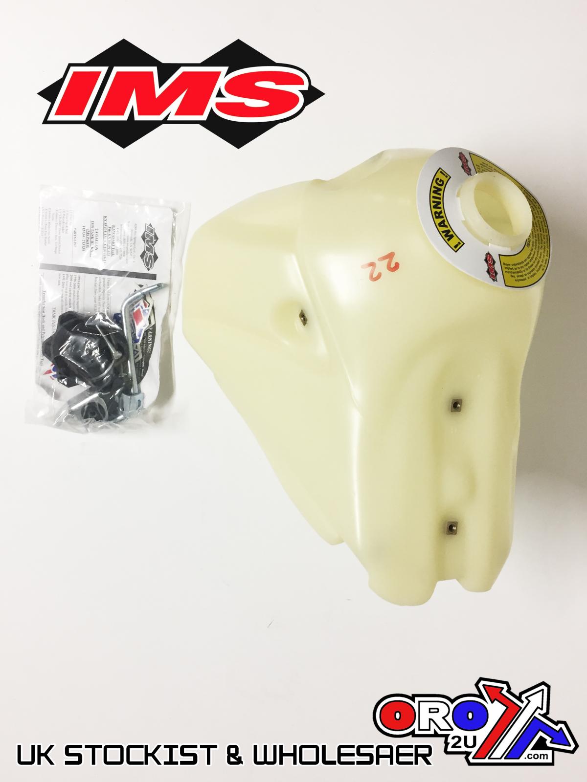 IMS Natural 2.4 gal Fuel Tank+Screw Cap Kaw KX80 91-00, KX85 01-13, KX100-95-01