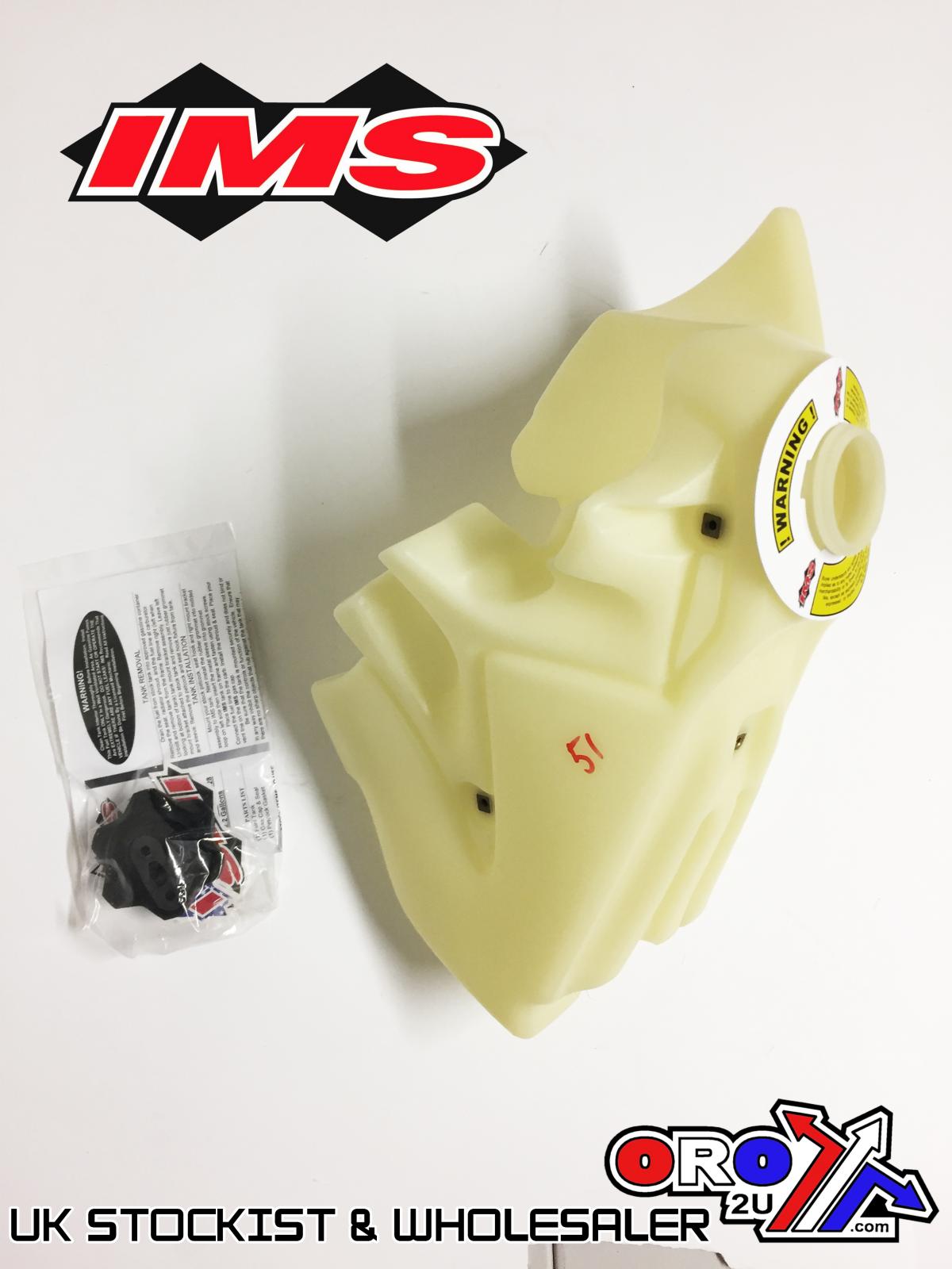 IMS Natural 2.2 gal Fuel Tank+Screw Cap Yamaha YZ85 2002-2021