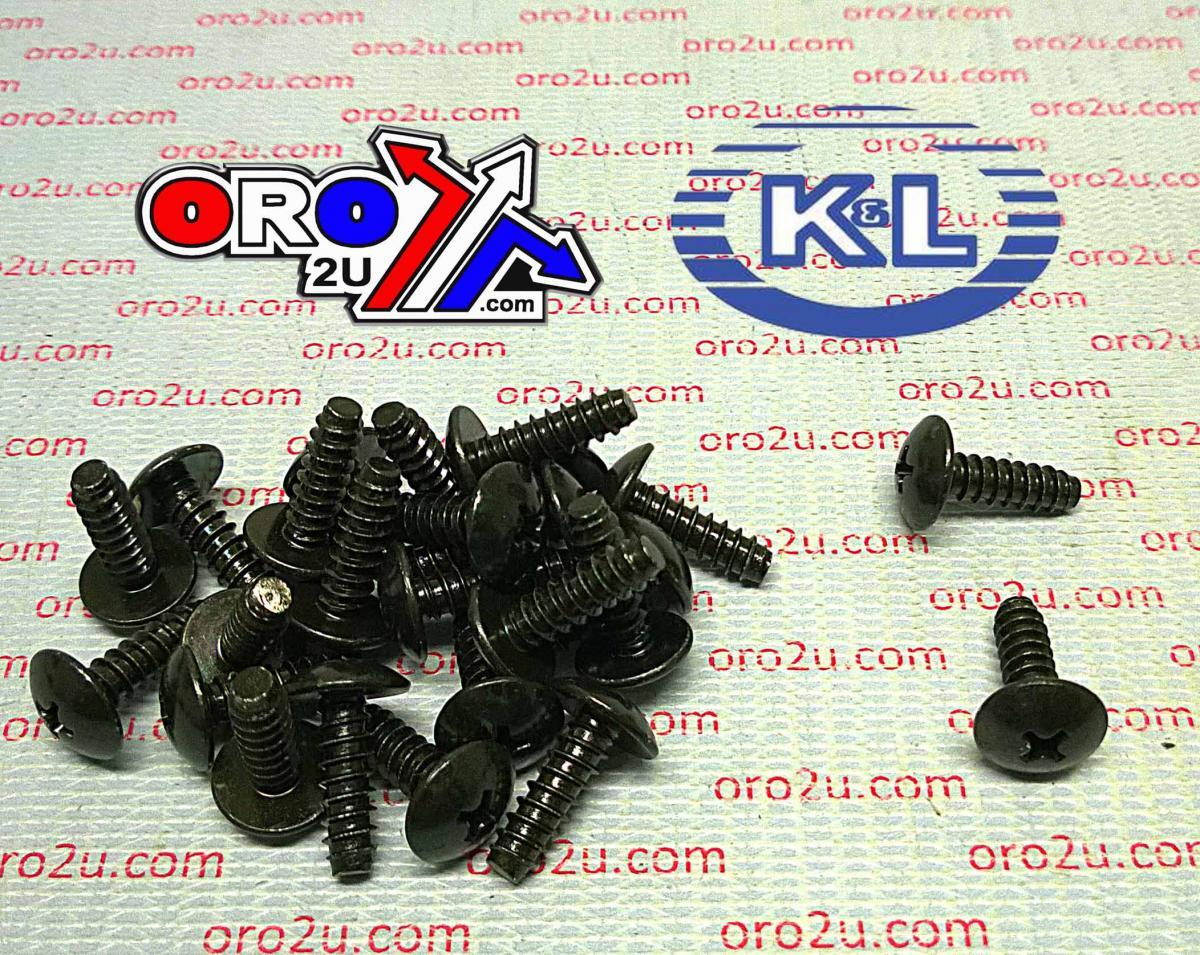 OEM SELF TAPPING SCREWS 5x16 (25PK), BLACK, SUZUKI, 03541-0516B-00, 09132-05048