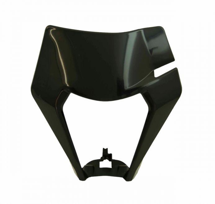 R-TECH BLACK FRONT HEADLIGHT MASK KTM EXC/EXC-F 2020-2023