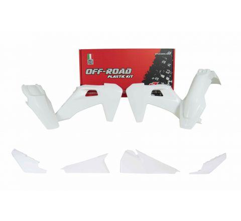 R-TECH WHITE PLASTIC KIT/5 HUSQVARNA TE125-300, FE250-501 2020-2023