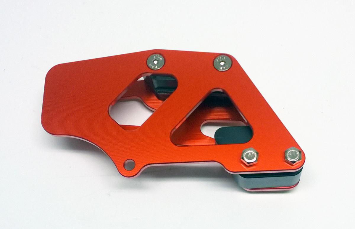 CHAIN GUIDE WITH BLOCK KTM 125-380 98-06, 250-360 96-97, 250-300 94-95 (ORANGE)