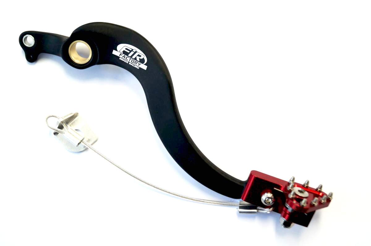 REAR BRAKE PEDAL BK/RD, HONDA CRF450L 19-20, CRF450RL 21-23, FIR BRAND