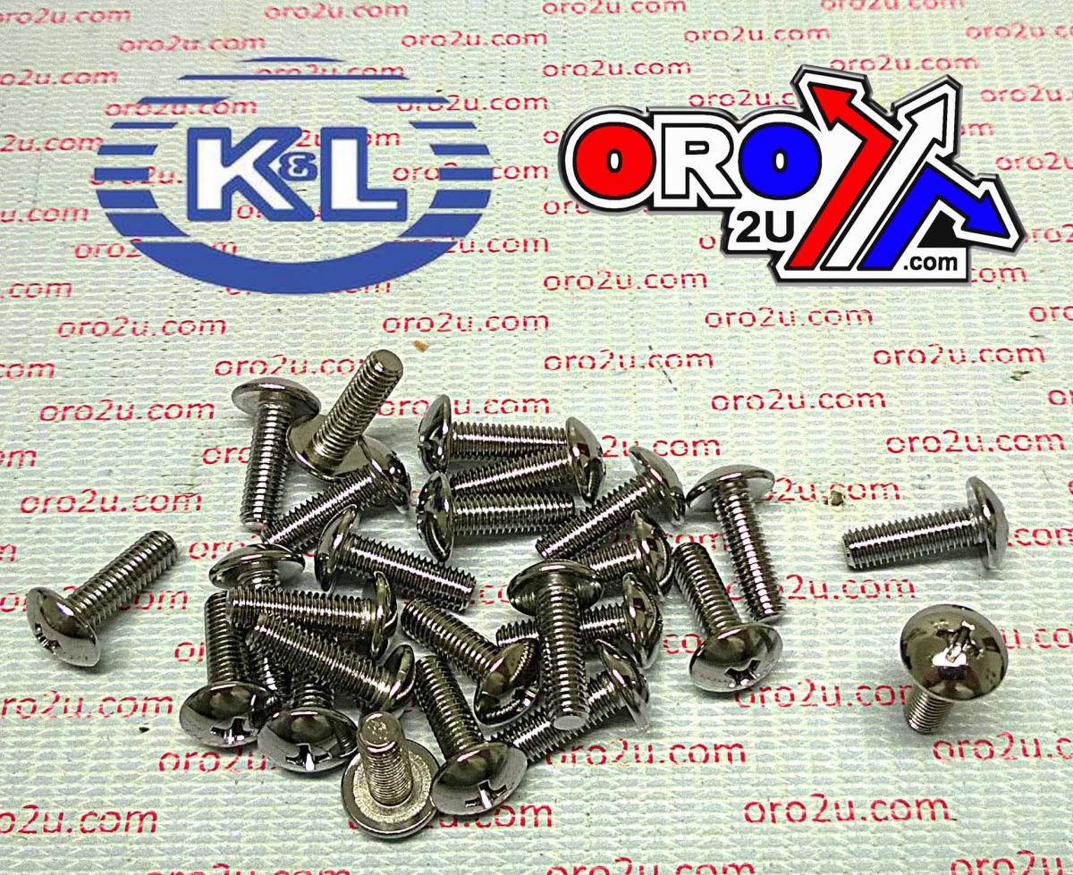 CHROME OVAL HEAD PHILLIPS 5x16 PACK/25, 33-7855, YAMAHA SUZUKI ROAD TOOLS