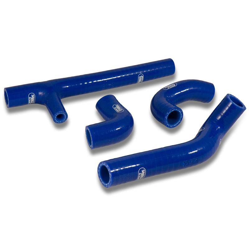 SAMCO HOSE KIT HUSQ TX125 17-19, TE150 17-19, 4 PIECE KIT, BLUE, HUS-35/KTM-89