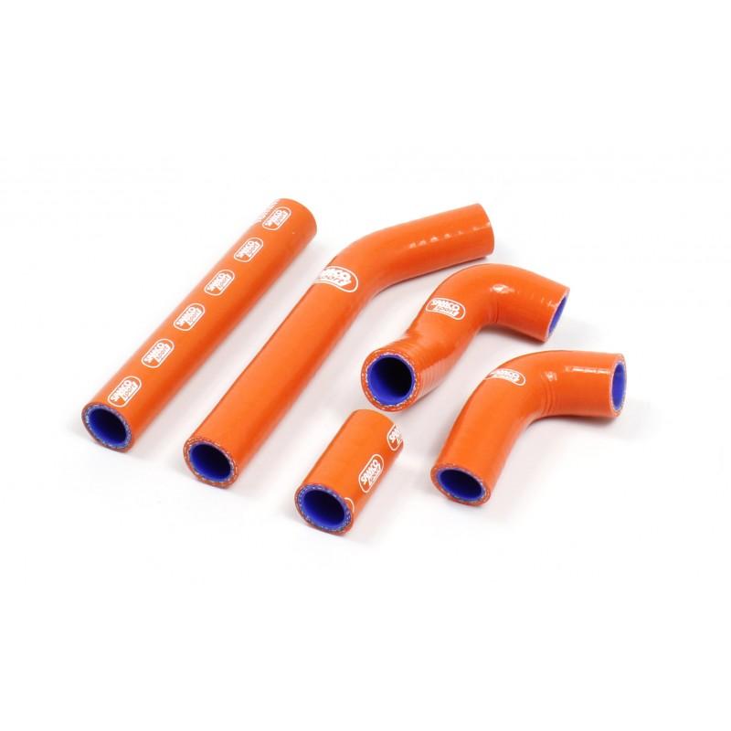 SAMCO HOSE KIT KTM 125/200 EXC 12-16, 5 PIECE KIT, ORANGE, KTM-70 OR