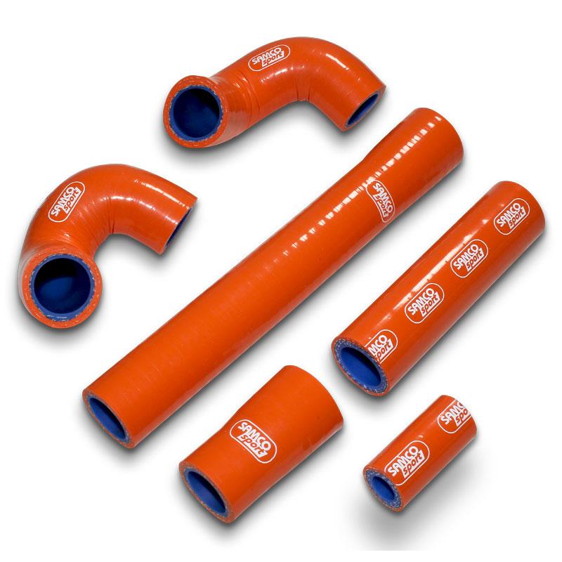SAMCO HOSE KIT KTM 250/300 EXC TPI 18-19, 6 PIECE KIT, ORANGE, KTM-98 OR