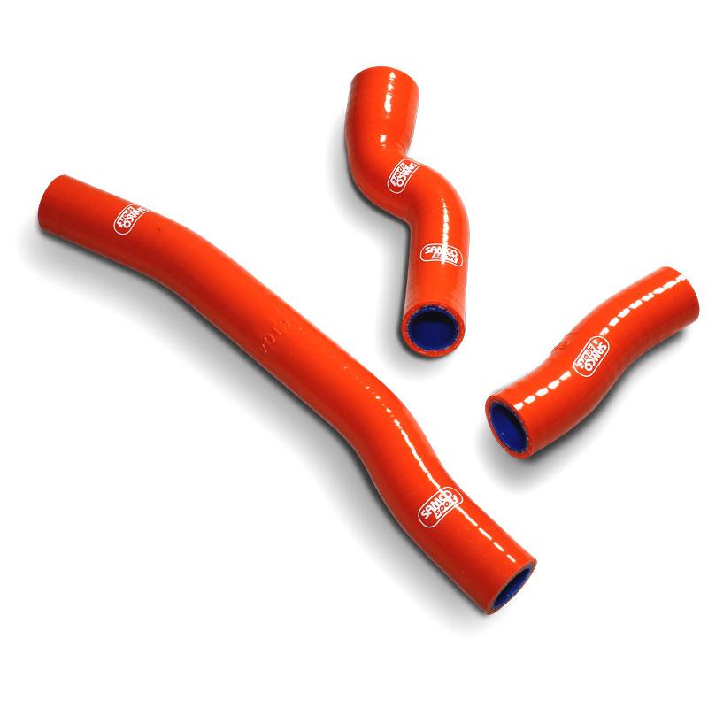 SAMCO HOSE KIT KTM 250/300 2T 20-23 Thermostat Bypass, 3 PIECE KIT, ORANGE