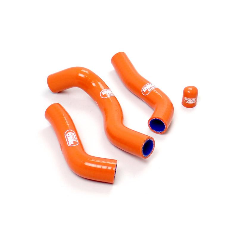 SAMCO HOSE KIT KTM 250 EXC-F 12-13, Thermostat Bypass, 4 PIECE KIT, ORANGE
