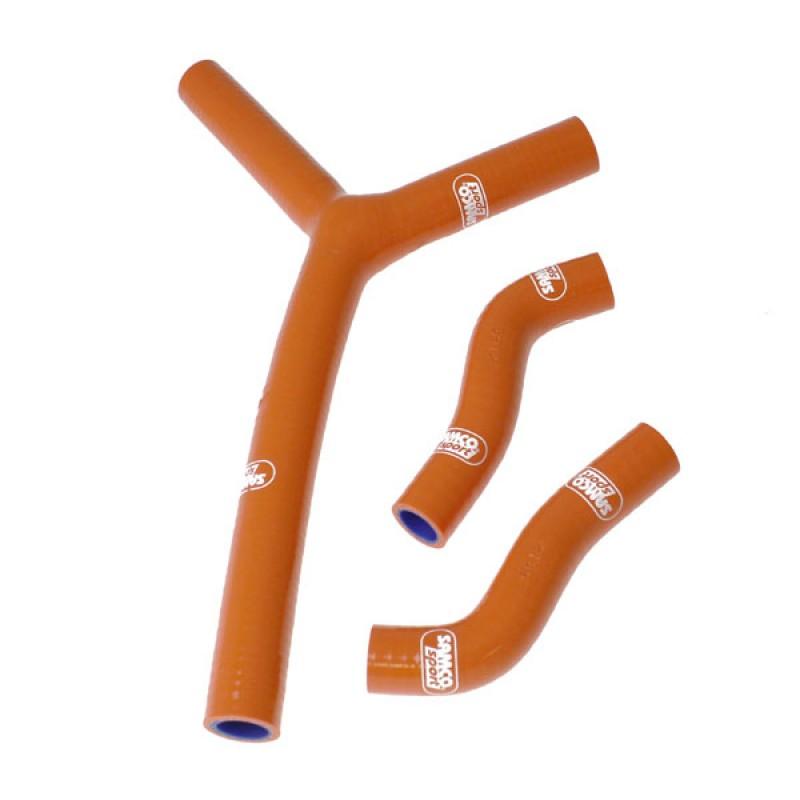 SAMCO HOSE KIT KTM 250 SX-F 2005-2006, 3 PIECE KIT, ORANGE, KTM-14 OR