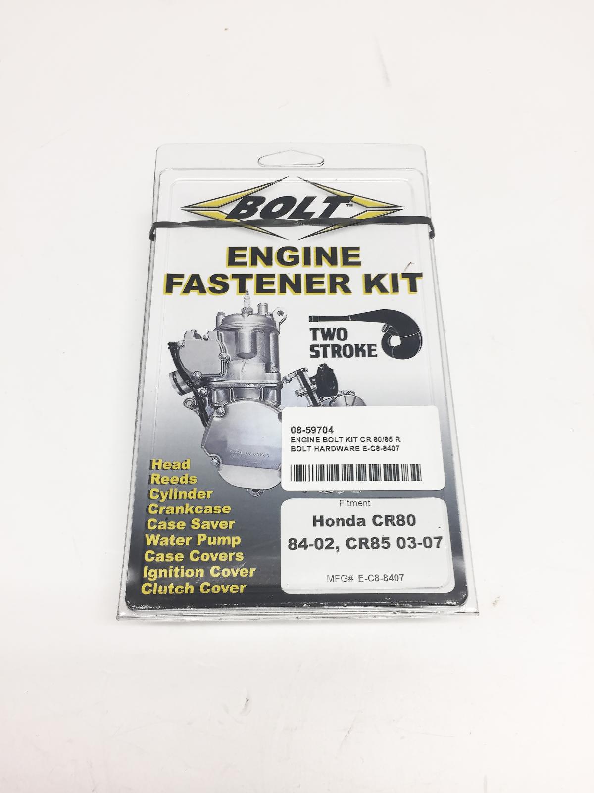 ENGINE BOLT KIT CR 80/85 84-07, BOLT HARDWARE E-C8-8407