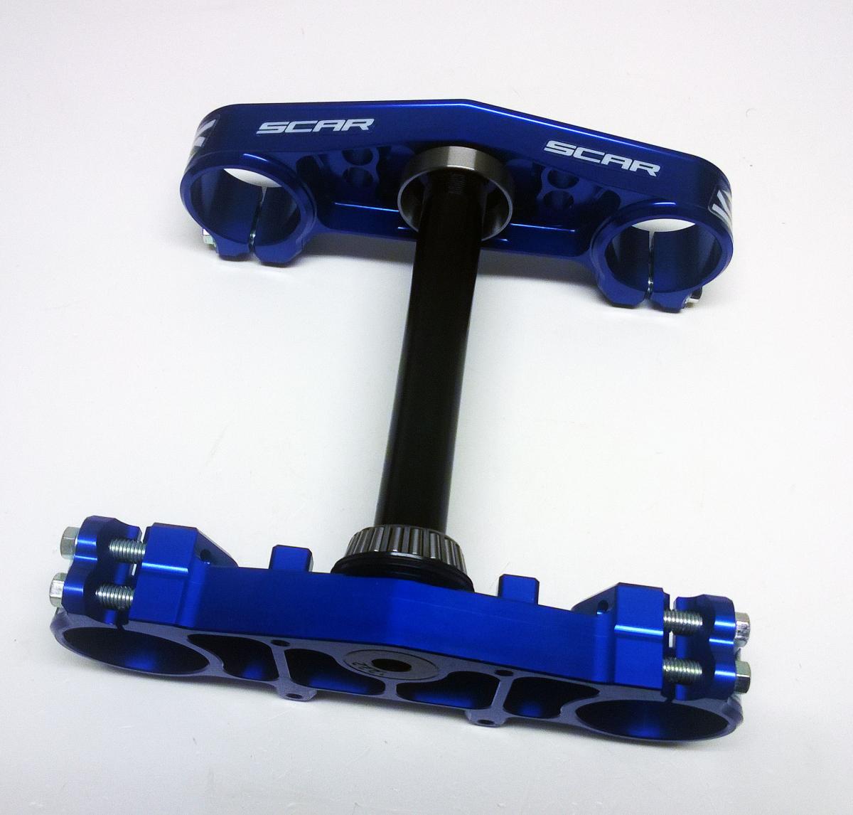 TRIPLE CLAMPS 25 BLUE YZ 65 18-20, YZ85 06-20, OFFSET 25mm SCAR S1422