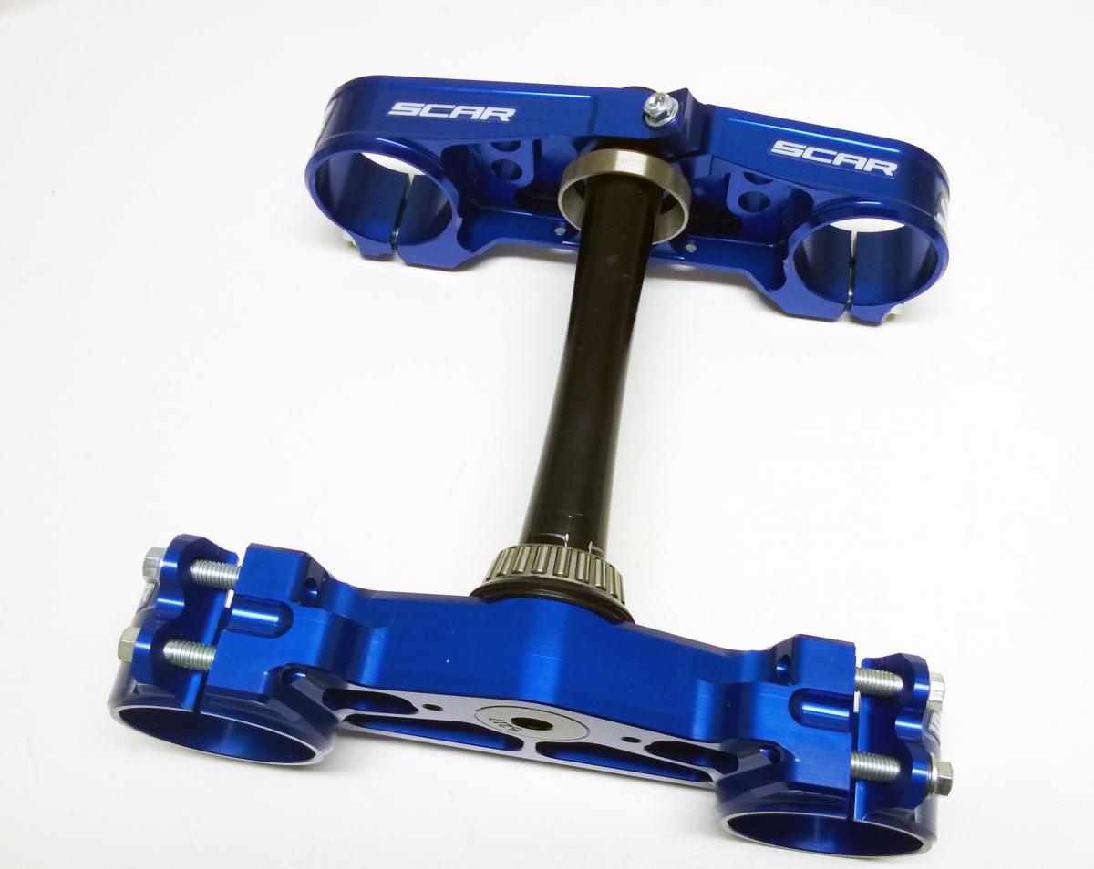 TRIPLE CLAMPS 22 BLUE TC/FC 125-501 14-20, OFFSET 22mm SCAR S5417B