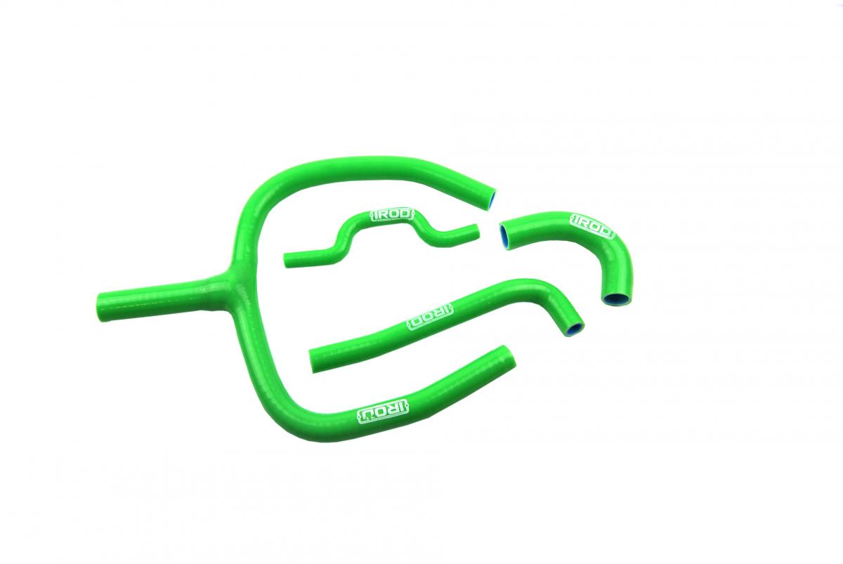 Y HOSE KAWASAKI KXF250 09-16 GREEN KIT/4, SILICONE RADIATORCOOLING, IROD 010022