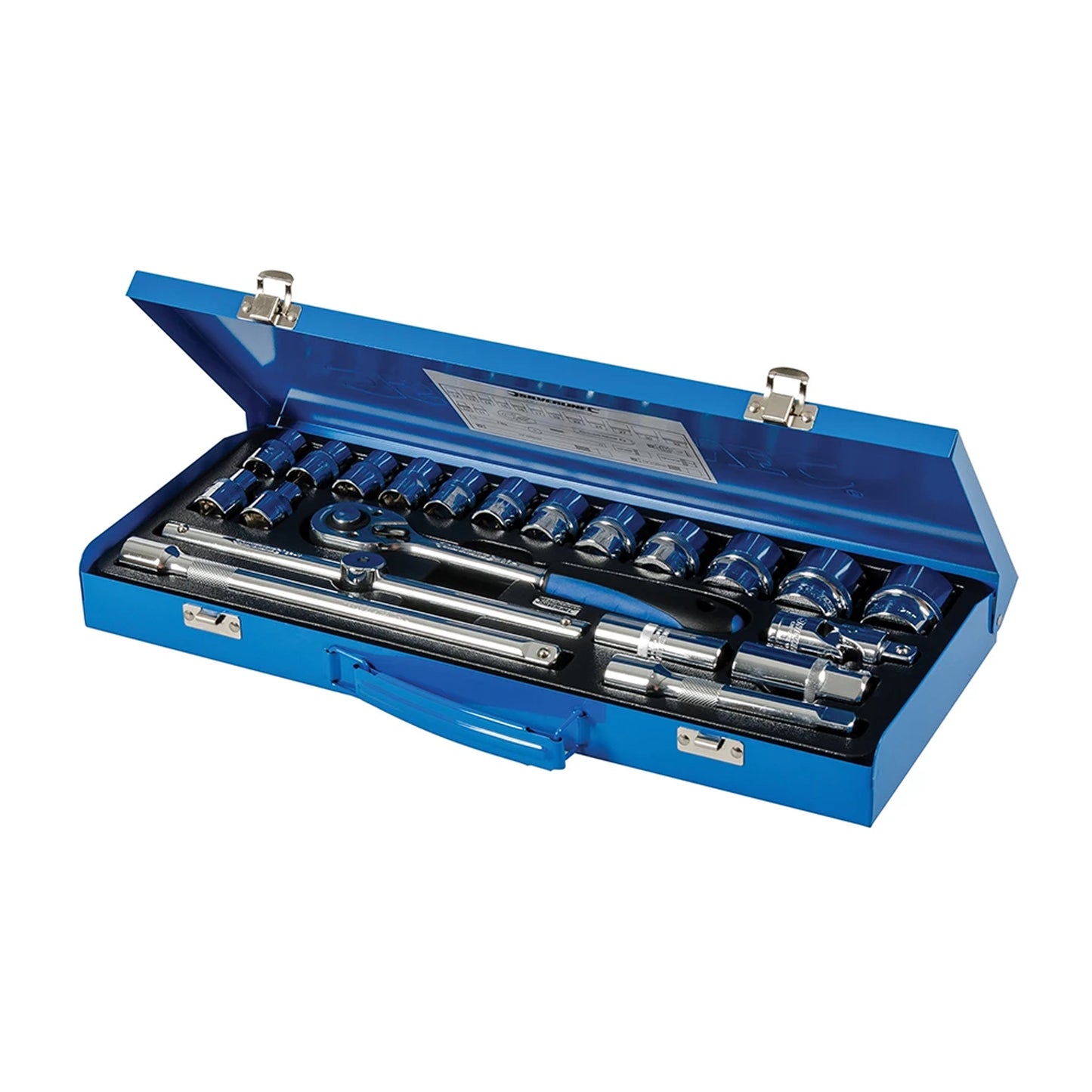 SOCKET SET 1/2" 21pc STEEL BOX 675046