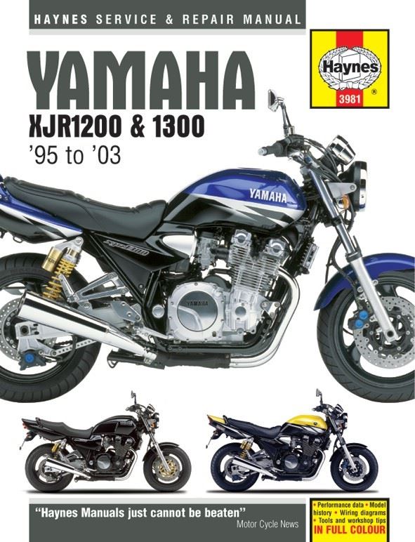 Haynes Manual Yamaha XJR1200 95-98, XJR1300, SP 99-06