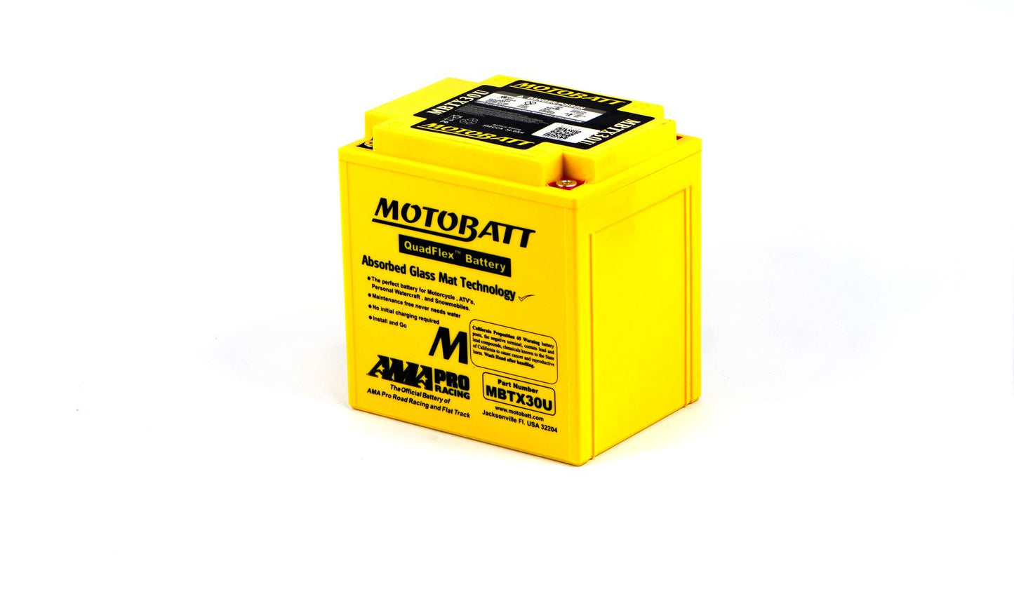 Motobatt Battery MBTX30U 12v 36.0Ah (20Hr) CCA:440A YB30LB, 53030 L:166mm x H:175mm x W:126mm
