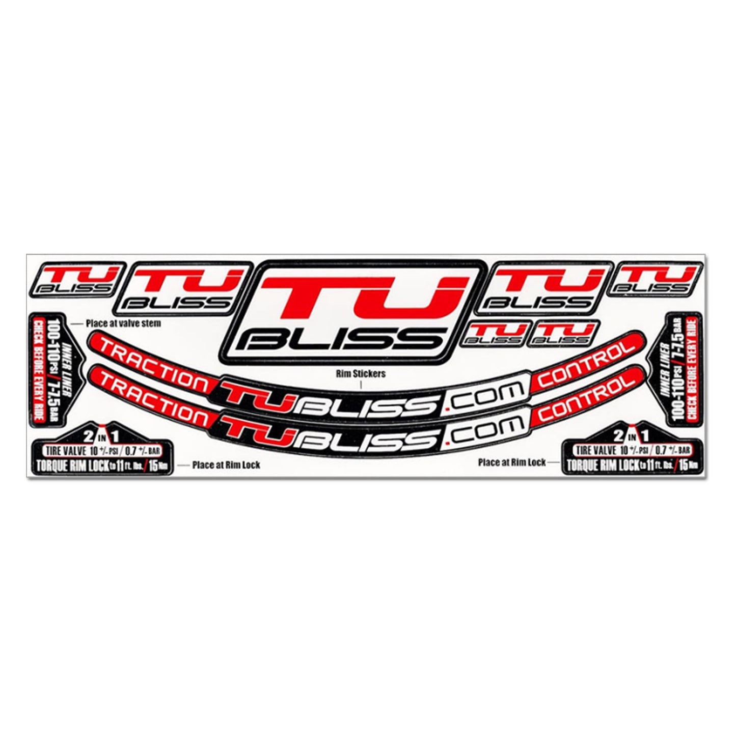 TUBLISS REPLACEMENT RIM STICKER, PINCH PUNCTURE PROOF