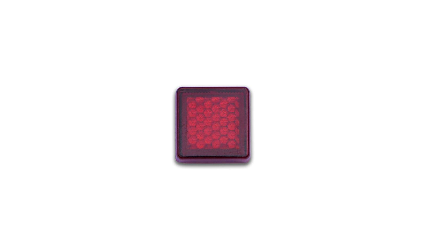Reflector Red Square Stick-On 20mm x 20mm