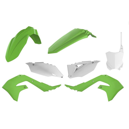POLISPORT PLASTIC KIT + FORK GUARDS KAWASAKI KX250F 21-24, KX450F 19-23, OEM 19