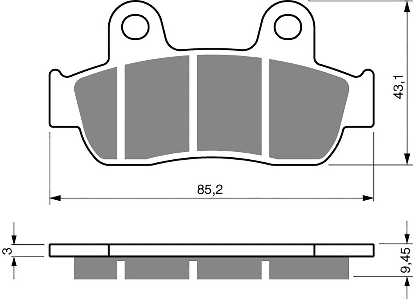 Goldfren Brake Pads AD350 as OEM No. 06455-KSY-902 Elite 125 (Scooter)