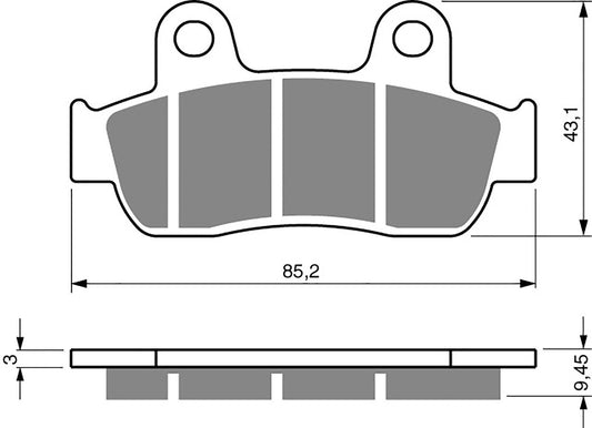 Goldfren Brake Pads AD350 as OEM No. 06455-KSY-902 Elite 125 (Scooter)
