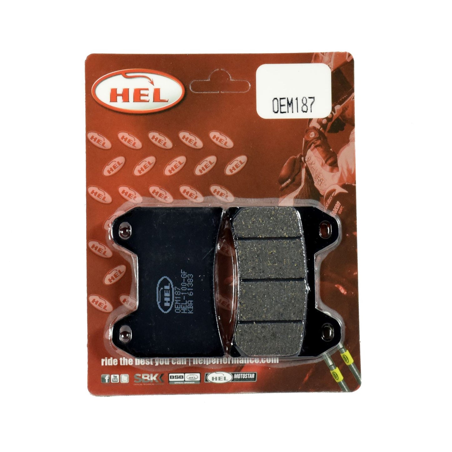 Hel Brake Pad OEM187,AD141,FA244 for Sports,Touring,Commuting
