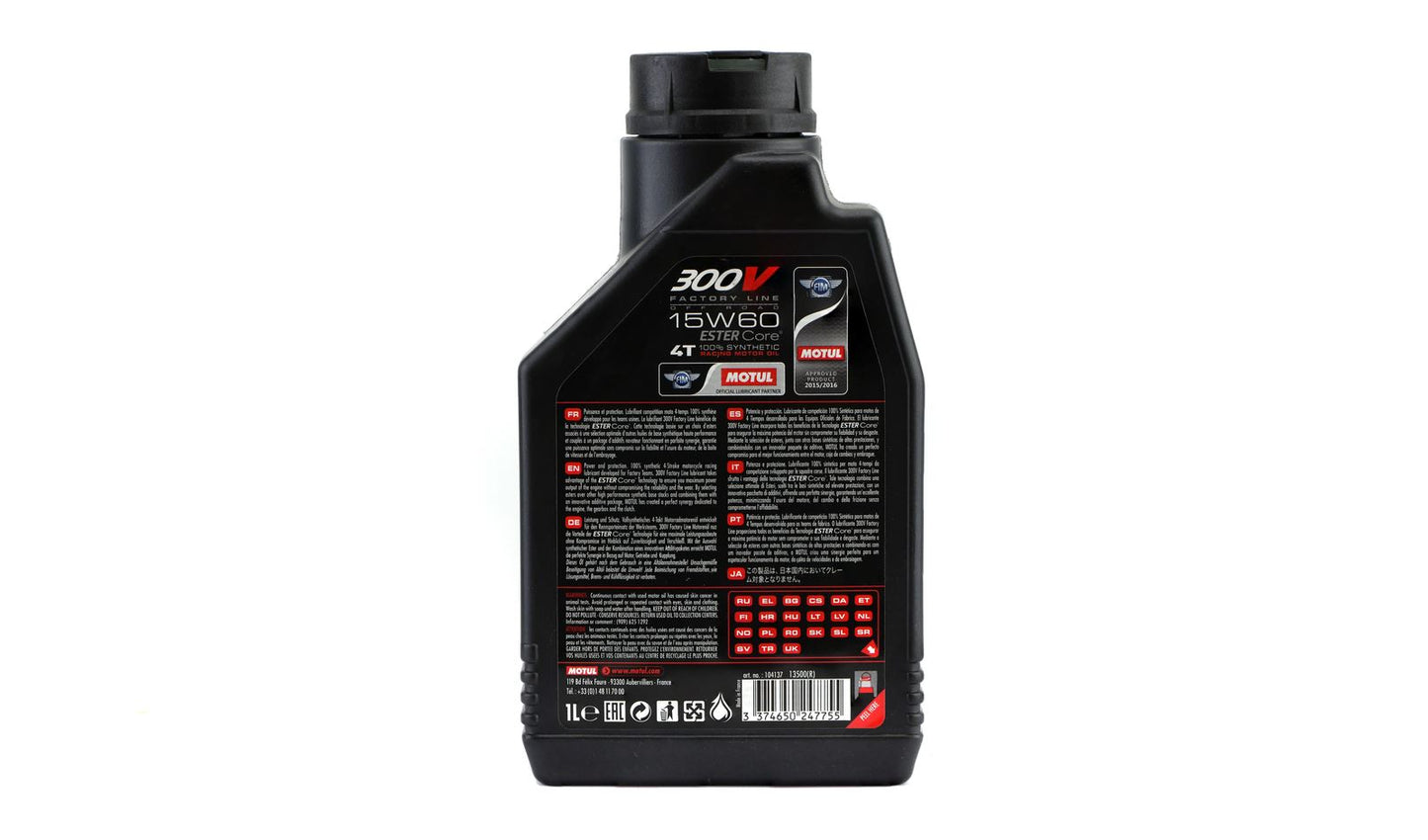 *Motul 300V Factory Line 15w60 4T 100% Synthetic (Off Road) 1 Litre