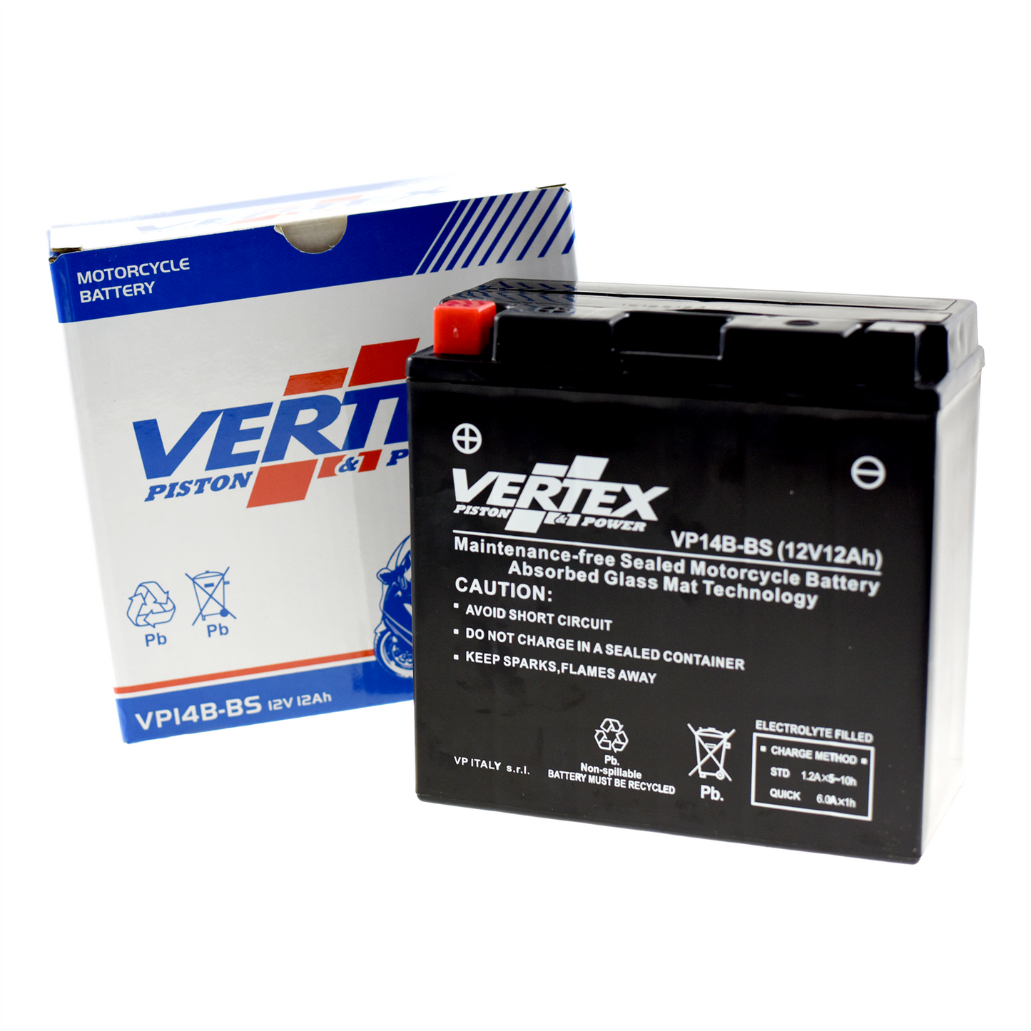 Vertex VP14B-BS Battery CT14B-4,CT14B-BS 813150 (L:150 mm x W:70 mm x H:145 mm)