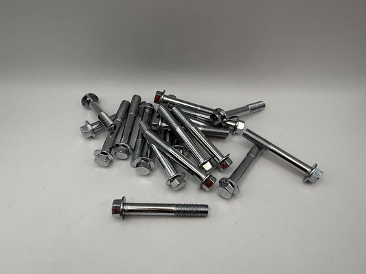 Bolts Flanged Chrome Hexagon M10 x 65mm x 1.25mm Pitch (12mm Head)