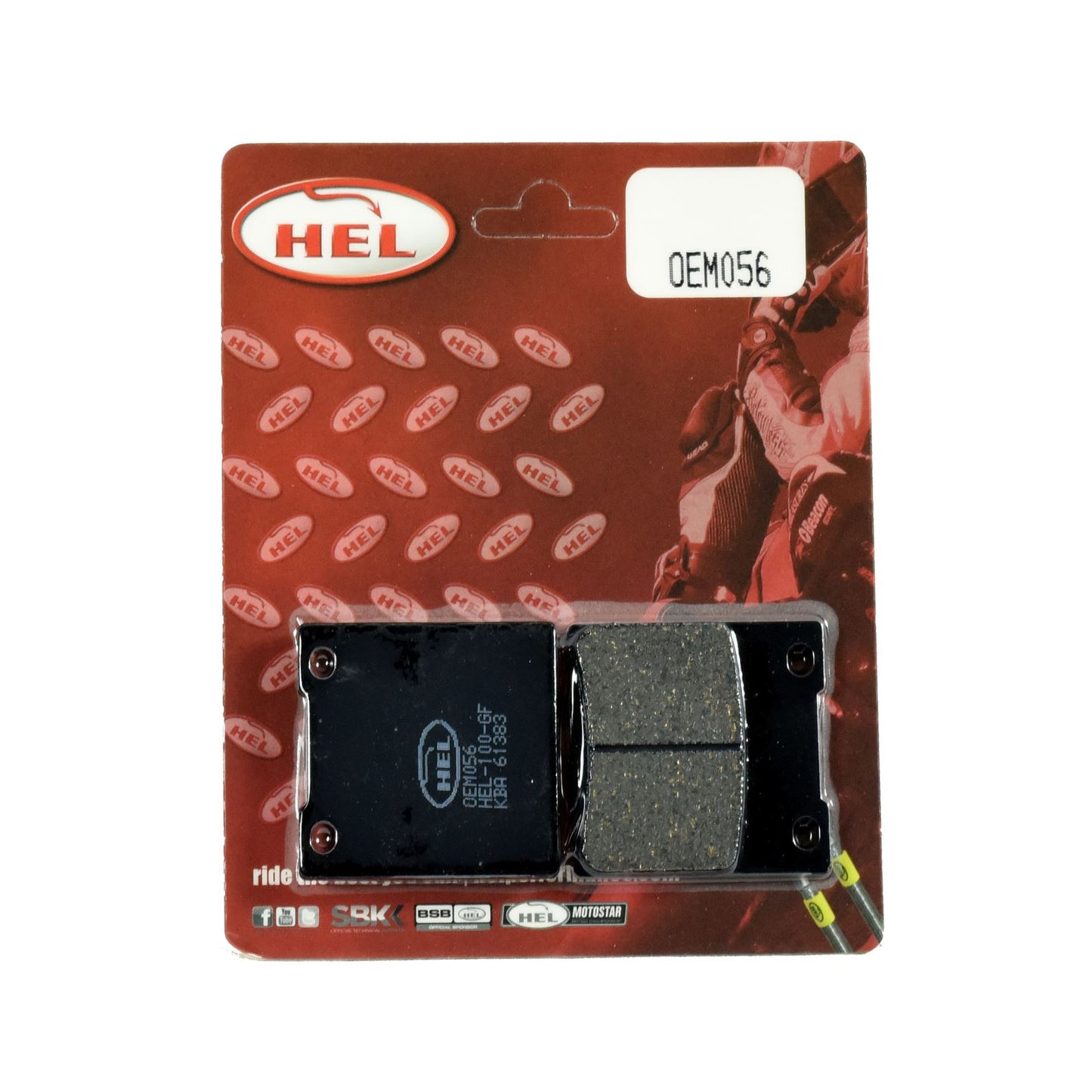 Hel Brake Pad OEM056,AD016,FA63 for Sports,Touring,Commuting