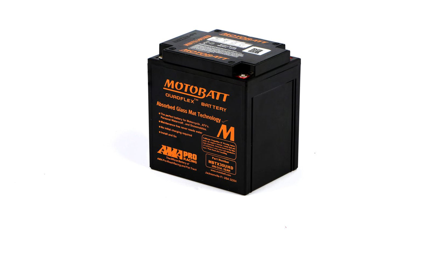 Motobatt Battery MBTX30UHD Black 12v 36.0Ah (20Hr) CCA:440A YB30LB L:166mm x H:175mm x W:126mm