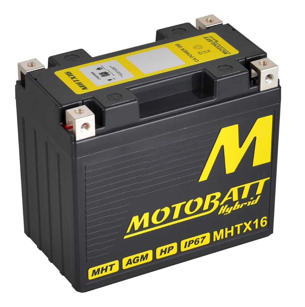 Motobatt Hybrid Battery MHTX16 Lithium, Lead Acid Hybrid 12v CA:350A L:151 x H:130 x W:87
