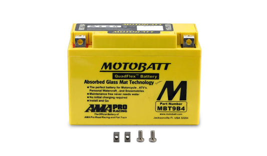 Motobatt Battery MBT9B4 12v 9.5Ah (20Hr) CCA:140A YT9BBS, YT9B4 L:150mm x H:105mm x W:70mm